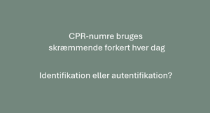 CPR-numre bruges skræmmende forkert hver dag